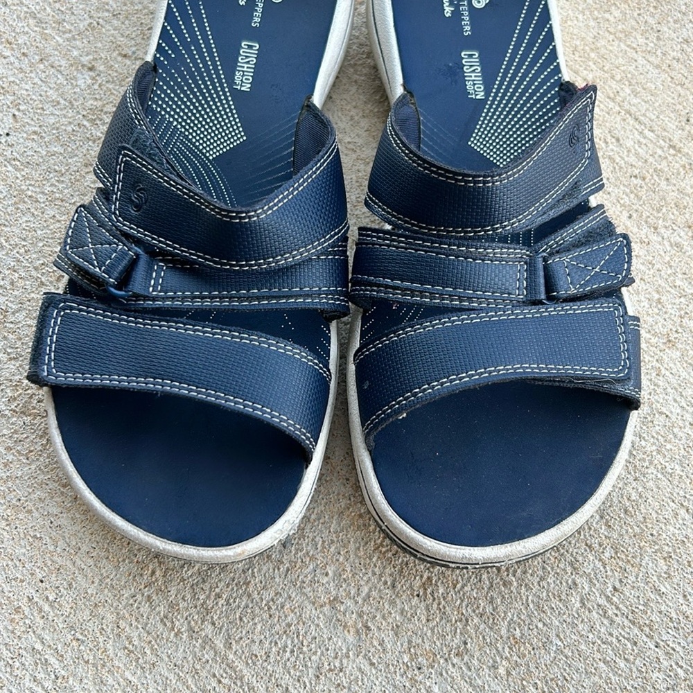 Clarks Blue Sporty Sandals with Velcro Straps